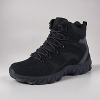 Bottes tactiques pour hommes avec semelle en caoutchouc imperméable et doublure légère en maille pour l'entraînement de randonnée d'été et d'hiver