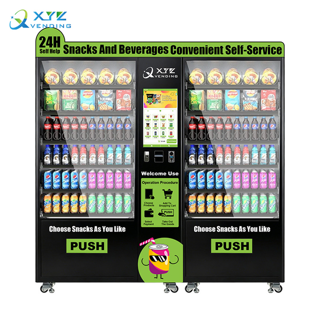 Large Capacity Cold Drinks and Snacks Vending Machine Smart Bottle Water Juice Food and Beverage Vending Machine