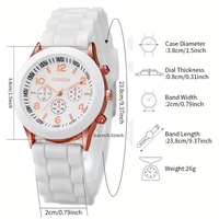 Ensemble 5 femmes décontracté mode Quartz analogique Silicone montres-bracelets Antique marbre veine Bracelets alliage boîtier pièce dessin animé Haiou
