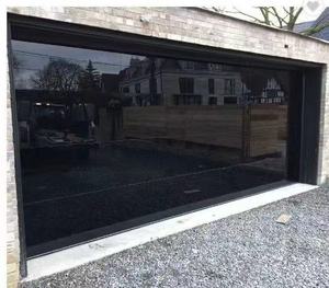 <span class=keywords><strong>Porte</strong></span> de <span class=keywords><strong>garage</strong></span> moderne en acier et alliage d'aluminium, finition noire, résidentielle, avec plexiglas transparent, étanche - Product Image 1