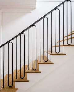 Tanlong Metal Negro Hueco Cuadrado Hierro Balaustres Pasamanos <span class=keywords><strong>De</strong></span> Hierro Barandilla Moderna - Product Image 4