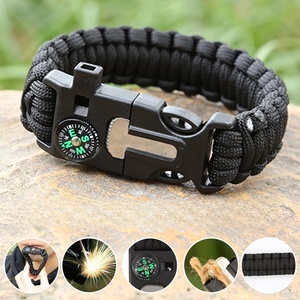 Kit de Supervivencia para Campamento al Aire Libre, Pulsera de Paracord con Brújula, Silbato y Herramientas Multifuncionales - Product Image 6