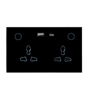 147 Universal-Steckdose PD20W Tuya WiFi Smart Typ C USB Glaspanel Wandsteckdose 120 AU US VE <span class=keywords><strong>TH</strong></span> Smart Power WLAN-Schalter & Steckdosen - Product Image 1