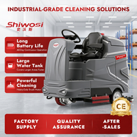 Nettoyeuse de sols électrique SHIWOSI, laveuse-sécheuse automatique commerciale avec batterie rechargeable 36V 200Ah