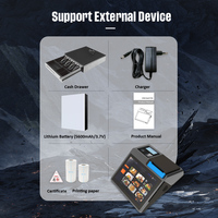 POS-система Z100 на Android, планшет 10.1 дюйма, моноблочный кассовый аппарат со встроенным термопринтером 58/80 мм, восьмиядерный процессор, 16 ГБ/2 ГБ ОЗУ