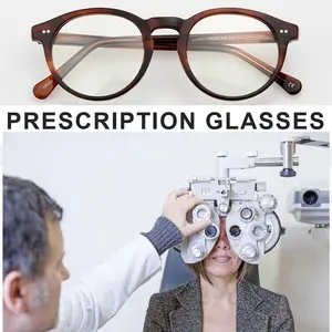 Aceitar óculos de grau lentes personalizadas, armação ótica flexível, óculos de grau