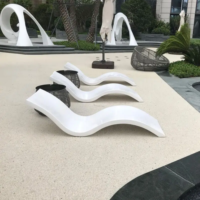 S Shaped Sun Loungers Stylish Durable Outdoor Furniture