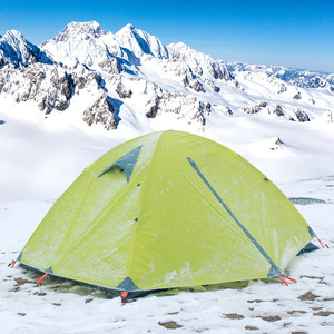Tente de camping FlyTop pour 2-3 personnes, double couche, imperméable, avec poteaux en aluminium, pour utilisation en montagne en hiver - Product Image 1