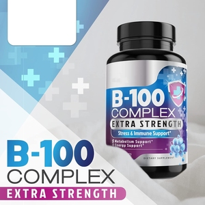 ויטמין b-קומפלקס כמוסות ויטמין b + c חומצה פולית סופר B-100 תוספי מזון תמיכה חיסונית, אנרגיה ומטבולי למבוגרים - Product Image 3