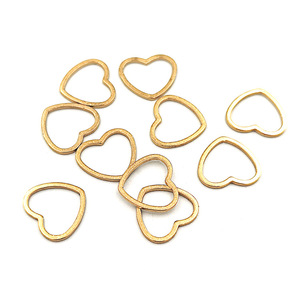 Stainless Steel <b>Heart</b> Shape Hollow Pendant Gold <b>Charm</b> For Jewelry Making Gift Accessory - Product Image 1