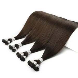 Top Russian Hair 100% Hand Tied Weft Hair Extensions Ombres FREE Human Brazilian Hair