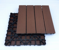 Dalles de terrasse emboîtables WPC 30x30 - Revêtement de sol éco-composite sans formaldéhyde