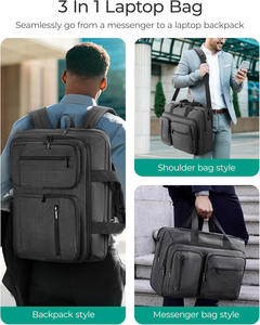 कस्टम 17.3 इंच लैपटॉप ब्रीफकेस पुरुषों के कैजुअल लैपटॉप मैसेंजर बैग वाटरप्रूफ व्यवसाय यात्रा कंधे बैग - Product Image 5