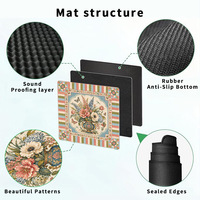 Housse de table de mahjong pliable en gros, tapis antidérapant en microfibre à motif personnalisé, disponible en OEM