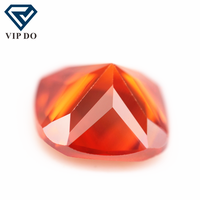 3x3mm-12x12mm, zircon cubique rouge orange/orange, pierre précieuse synthétique en vrac, pierre de zircone CZ en forme de coussin découpée à la machine