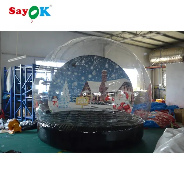 Su misura Gonfiabile Snow Globe Photo Booth Colpo Di Natale Up Mini Globo di Neve