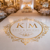 Toile de fond de scène de mariage personnalisée en PVC brillant, motif lettres colorées, impression numérique, style combiné, forme carrée, installation facile