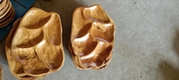 En stock artisanat artisanal plat de service en bois racine grand plateau d'apéritif assiette en bois de racine de sapin chinois