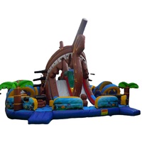 Château gonflable en PVC personnalisable de grande taille avec toboggan et souffleur, usage commercial, garantie de 2 ans, équipement d'amusement pour enfants unisexe