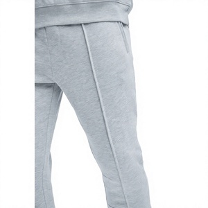 Pantalon de survêtement gris pour homme, décontracté, taille élastique, mi-lourd, tricoté, respirant, avec poches latérales, longueur intégrale - Product Image 6