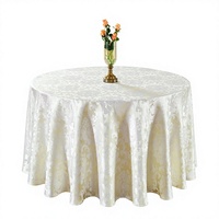Tissu de table Jacquard en polyester tissé direct d'usine pour la maison, hôtel, grand tissu de couverture de chaise de banquet, style de restaurant chinois