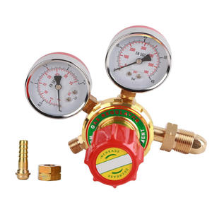 Regulador de Presión de Flujo de Cobre CGA580 para Oxígeno y Acetileno, Kit de Soldadura y Corte con Manómetros; Regulador de Presión de Oxígeno G5/8 - Product Image 1