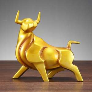 Adornos de caballo de resina epoxi dorada, arte popular, sala de estar de la suerte y oficina, decoración de estudio, artesanías, regalos de apertura - Product Image 3