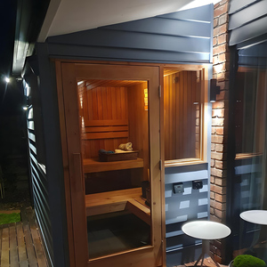 Горячая распродажа, уличная сауна из плотной древесины, 4 комнаты для сауны - Product Image 4