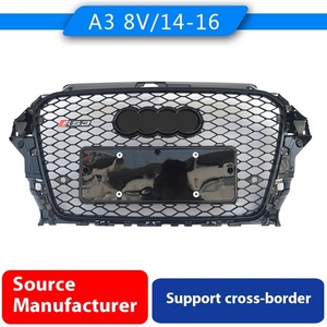 2013-2016 <b>A3</b> Sports Style Front Bumper Fog Light Grille RS3 Mid-Grid 8V ABS Plastic New Condition Car Grills Upgrade LRS3-15RS3. - Product Image 5