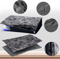 Für PS5 Grey Camouflage Hart Staub dicht ABS Kunststoff Ersatz Seite Frontplatte Shell Cover Disc Digitales Zubehör für PS5 Spiel