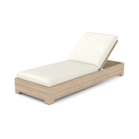 Outdoor Klappbares Sofa-Bett & Sonnenliege mit Wasserdichtem Kissen aus Teakholz für Hotel, Villa & Innenhof