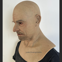 Masque facial en silicone souple, respirant et réutilisable, haute simulation, fabriqué à la main en usine, élastique, réaliste, pour cosplay et Halloween