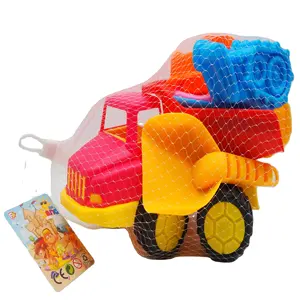 7pcs建筑卡车模型沙滩玩具儿童沙滩玩具套装玩硅胶铲卡通婴儿海滨玩具