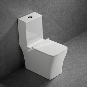 Carré Une Pièce Lavage Sans Monture Chasse Sanitaire Moderne Cuvette De Toilette Salle De Bains En Céramique Wc Toilette <span class=keywords><strong>Commode</strong></span> - Product Image 2