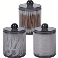 Boîte de rangement en plastique durable, hermétique, durable, finition mate, pour cure-dents, boîte transparente pour cure-dents, boîte pour fil dentaire, 1 litre