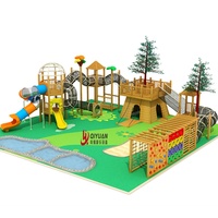Vente chaude 2026 : Toboggan extérieur en bois et plastique, vente directe usine, en bois brut, modèle Little Doctor