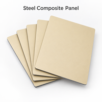 Panneau composite en acier gris recouvert de PVDF de 4 mm 1220x2440 mm pour les panneaux muraux extérieurs d'hôtel