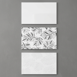 White Black Digital Ceramic <b>Wall</b> <b>Tiles</b> 30x45cm High Gloss Glazed <b>Mirror</b> Effect Design <b>for</b> Modern Interiors - Product Image 2