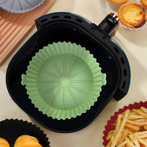 Reusable <b>Silicone</b> <b>Air</b> <b>Fryer</b> Basket <b>Silicone</b> <b>Air</b> <b>Fryer</b> Pot Round <b>Air</b> <b>Fryer</b> <b>Liner</b> With Food-grade Material - Product Image 6