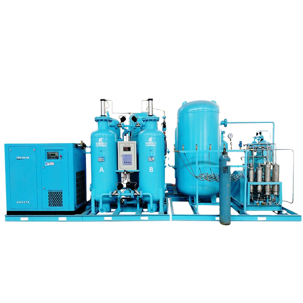 Mini Oxygen Nitrogen Plant Cylinder Filling System PLC Pump Engine Hospital Use Gas Generation Equipment