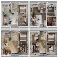 Maisons conteneurs pliantes en acier de luxe personnalisées avec revêtement SPC et toit Maison conteneur extensible de style villa de 20 pieds 40 pieds