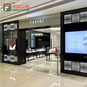 Vitrine de présentation de bijoux en bois avec éclairage LED mural, présentoir de bijoux de luxe - Product Image 5