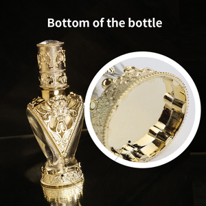 ขวดน้ำหอมหรูหราแบบโบราณสีทอง ขนาด 35 มล. ยี่ห้อ <span class=keywords><strong>Eric</strong></span> Golden แบบเติมได้พร้อมหัวปั๊มแบบเกลียว สำหรับตะวันออกกลาง - Product Image 5