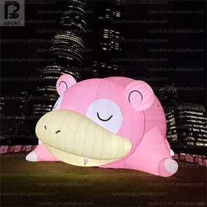 Monstruo de Dibujos Animados Inflable Gigante LED con Diseño de Cola Larga, Color Rosa, Decoración para Fiestas Temáticas de Dibujos Animados/Exhibición en Centros Comerciales/Eventos para Fans/Tiendas - Product Image 3