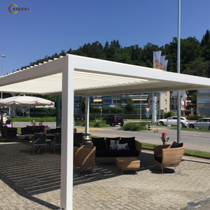 Pergola rétractable en aluminium KAKADU, écologique, imperméable, avec revêtement en poudre et volets électriques - Product Image 4
