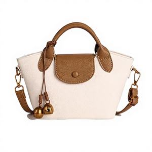 Sac à main bandoulière pour femme, mini sac à main en PU tendance, fermeture éclair, portable, toutes saisons, design dumpling - Product Image 1