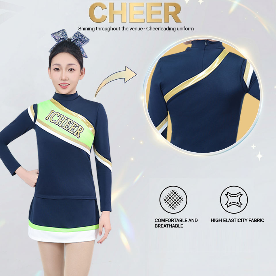 Custom Cheerleading Uniform for School Teams With Sublimated Lettering ...