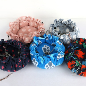 Pet <b>Bed</b> Round Cloth Print Nest For <b>Dog</b> <b>Small</b> Animal Hammock Sleeping Pad - Product Image 2