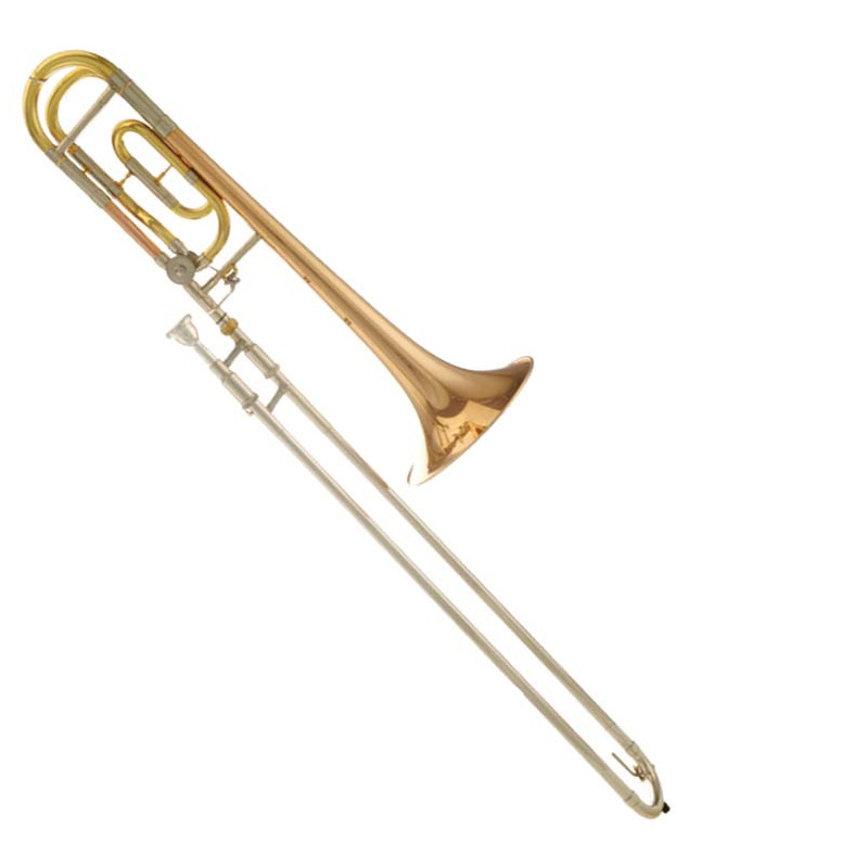 Nhạc Cụ Chuyên Nghiệp Phím Bb/F Trombone Sơn Mài Vàng Có Phụ Kiện