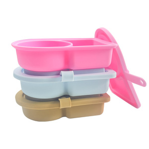 Silicone Reusable <b>Snack</b> <b>Containers</b> with Lids Double Compartment Snackle Box <b>Containers</b> Salad Dressing Sauce Seasoning <b>Container</b> - Product Image 6